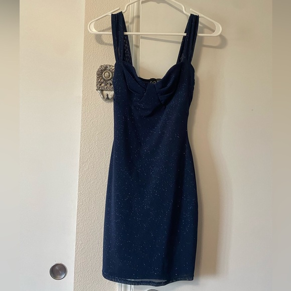 Navy Blue HOCO Dress - Picture 1 of 6